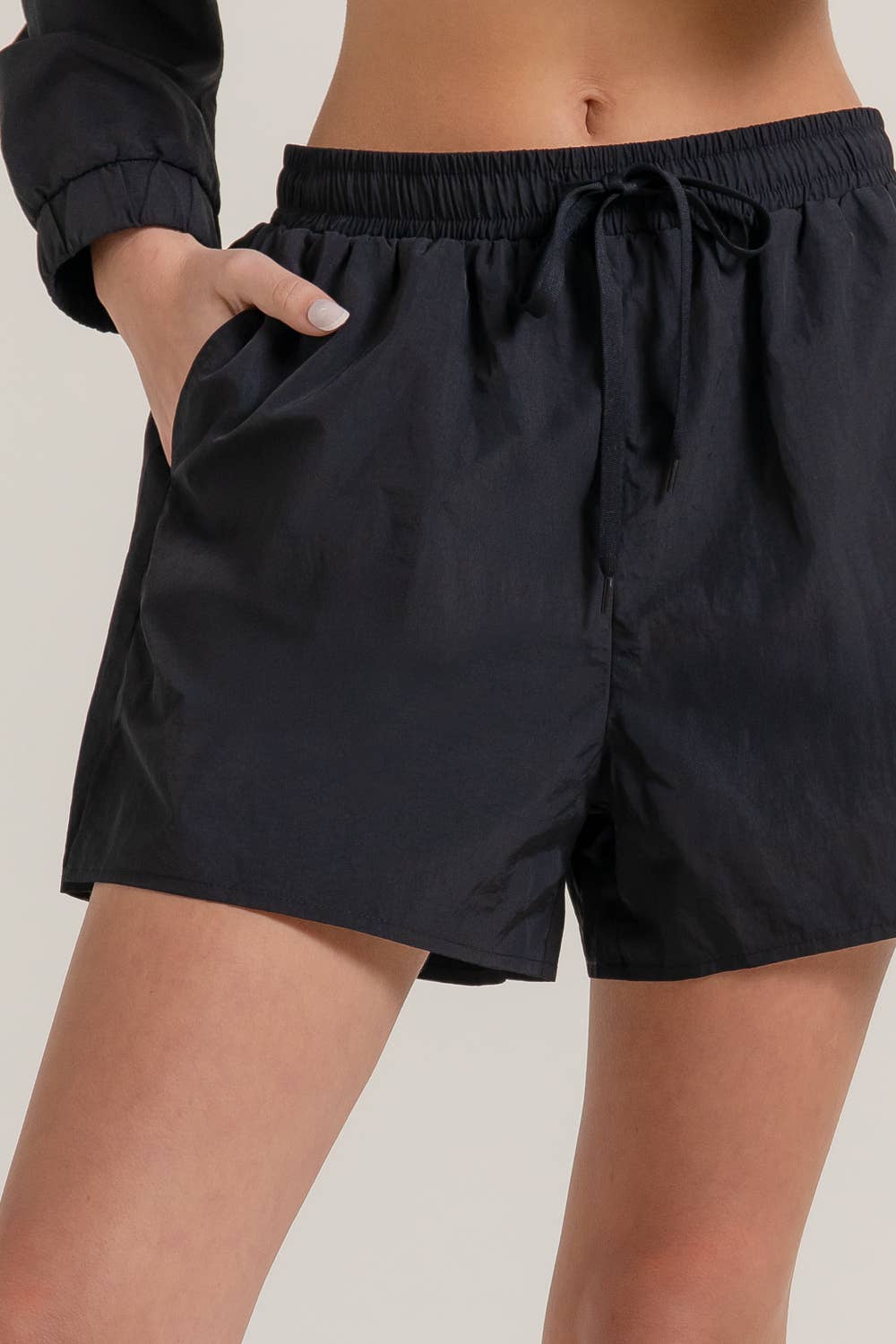 Active Basic | Active USA - Wholesale Athletic Shorts - Women's - Anorak Fabric Side Slit Workout Shorts18
