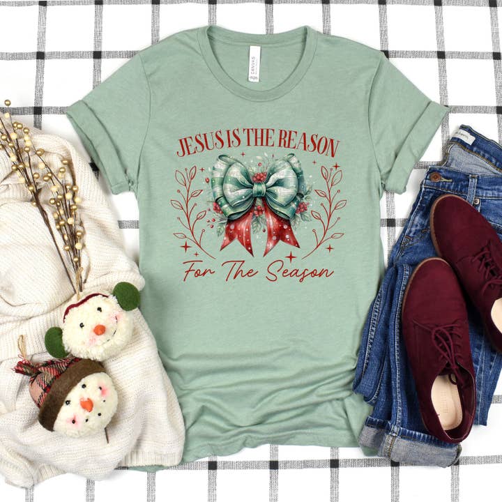 Jesús es la razón de la temporada - Diseño 3 Transferencia DTF para venta al por mayor de Flawless Transfers