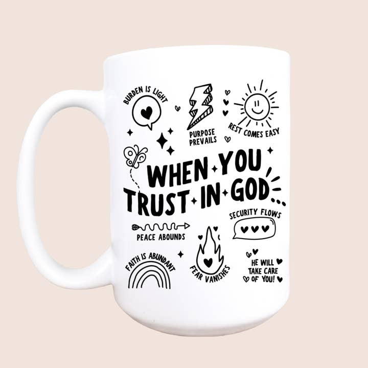 Christian mug, Trust in God, Christian gift, coffee mug, mug for wholesale by Mug and Mini