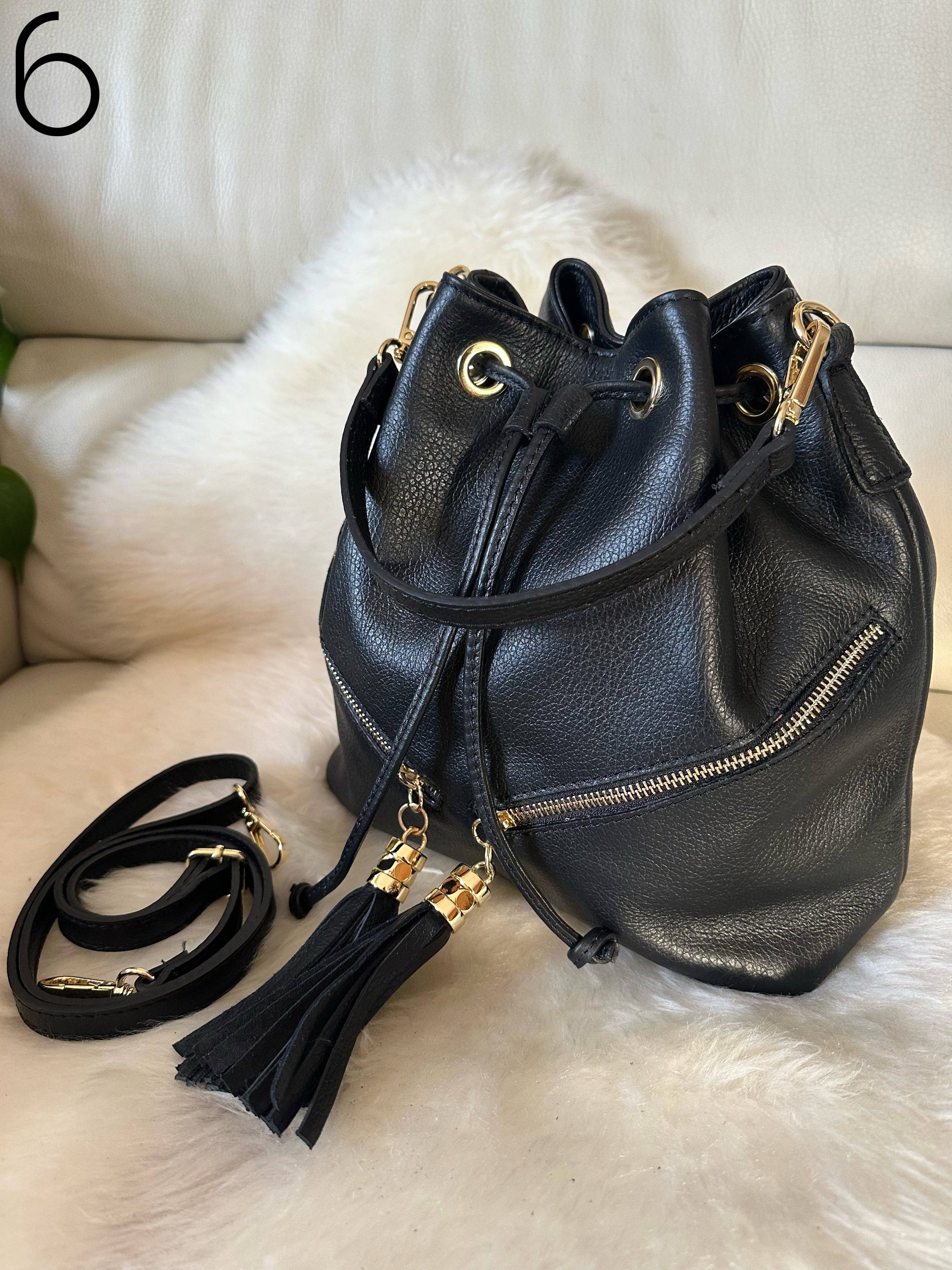 Zhade – Bolsa de ombro – Mulher por atacado – LINA- balde em pele genuína10