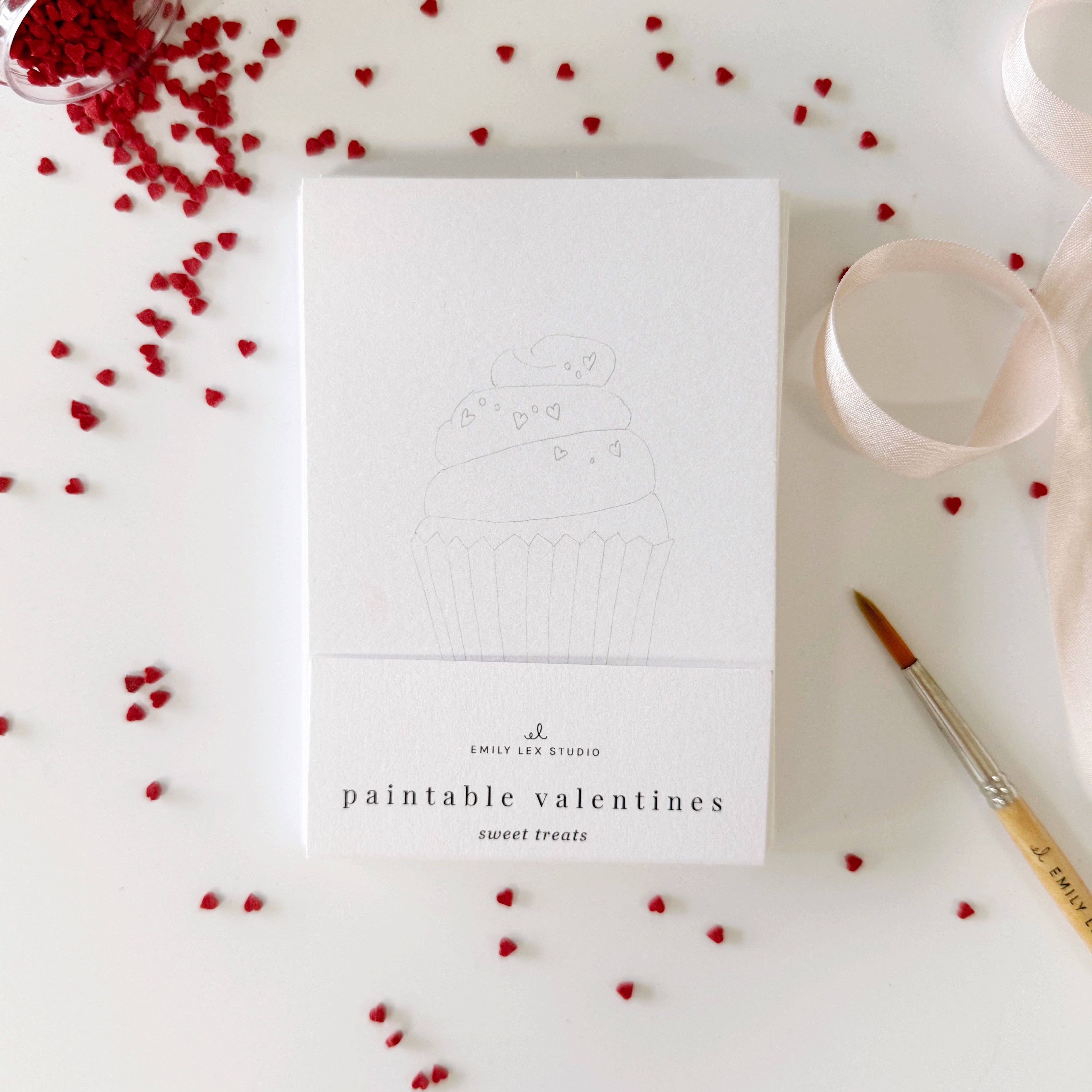 emily lex studio - Wholesale Stationery/Notecard Set - sweet treats paintable valentines12
