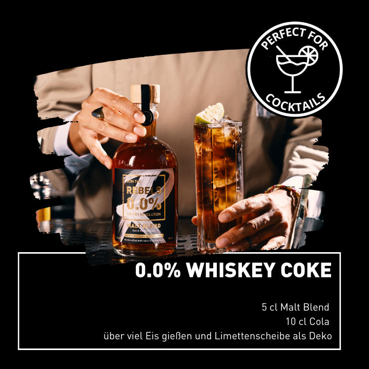 REBELS 0.0% – Engroshandel Alkoholfri spiritus/vin/øl – REBEL 0.0% Malt Blend alkoholfri whiskey-alternativ5