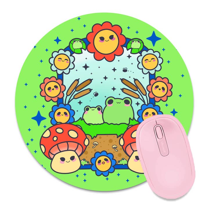 Frog Paradise Mousepad for wholesale by Lil Charmery
