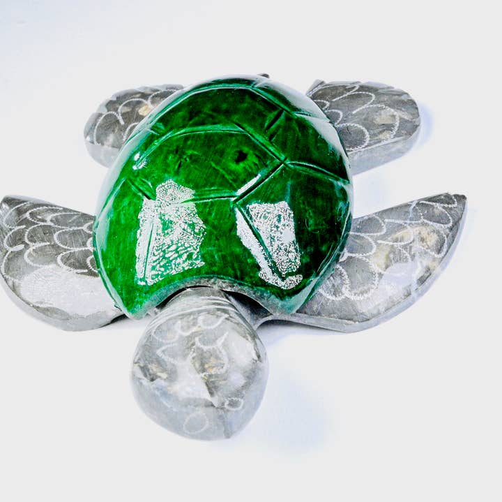 SS handcrafted Art - Wholesale Decorative Figurine - Marble Turtle Green 3.5"