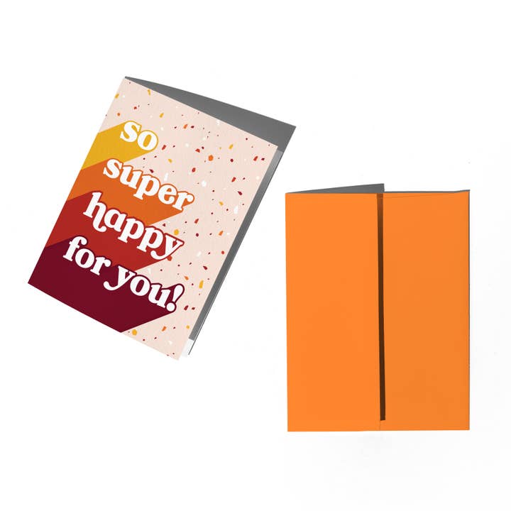 Boss Dotty Paper Co. - Wholesale Congratulations card - So Super Happy Congratulations Card1