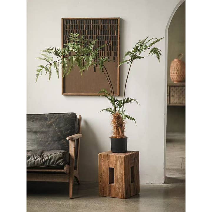 Sgabello poggiapiedi in legno riciclato per la vendita all'ingrosso da parte di NACH