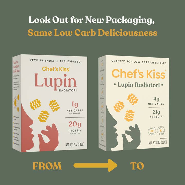 Chef's Kiss - Wholesale Pasta - Low Carb Lupin Radiatori Pasta8