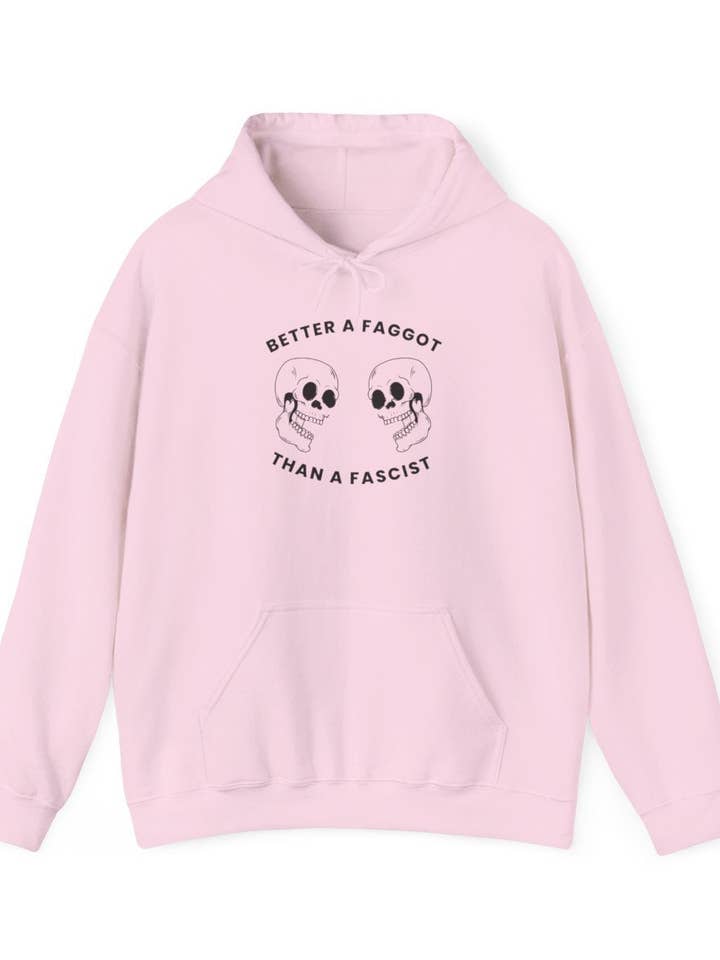 Bättre en bög än en fascist unisex huvtröja för wholesale av Kennidi Co.