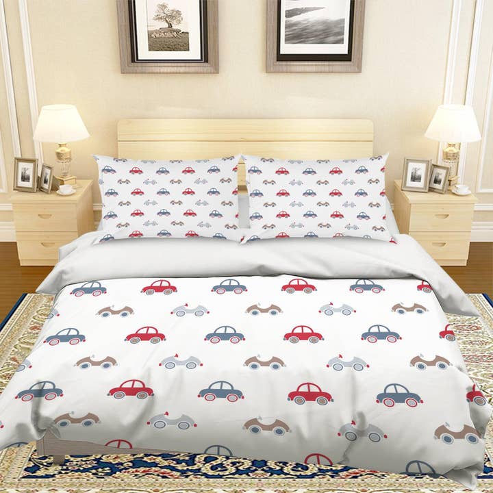 Jess Art Decoration - Wholesale Bedding set - 3D Cartoon Car Quilt Cover Set Bedding Set Pillowcases 83