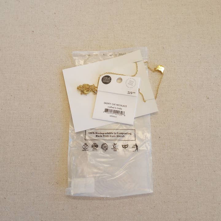 Ten Thousand Villages - Wholesale Pendant/Charm Necklace - Dainty Cat Necklace - unpub 12/20/24