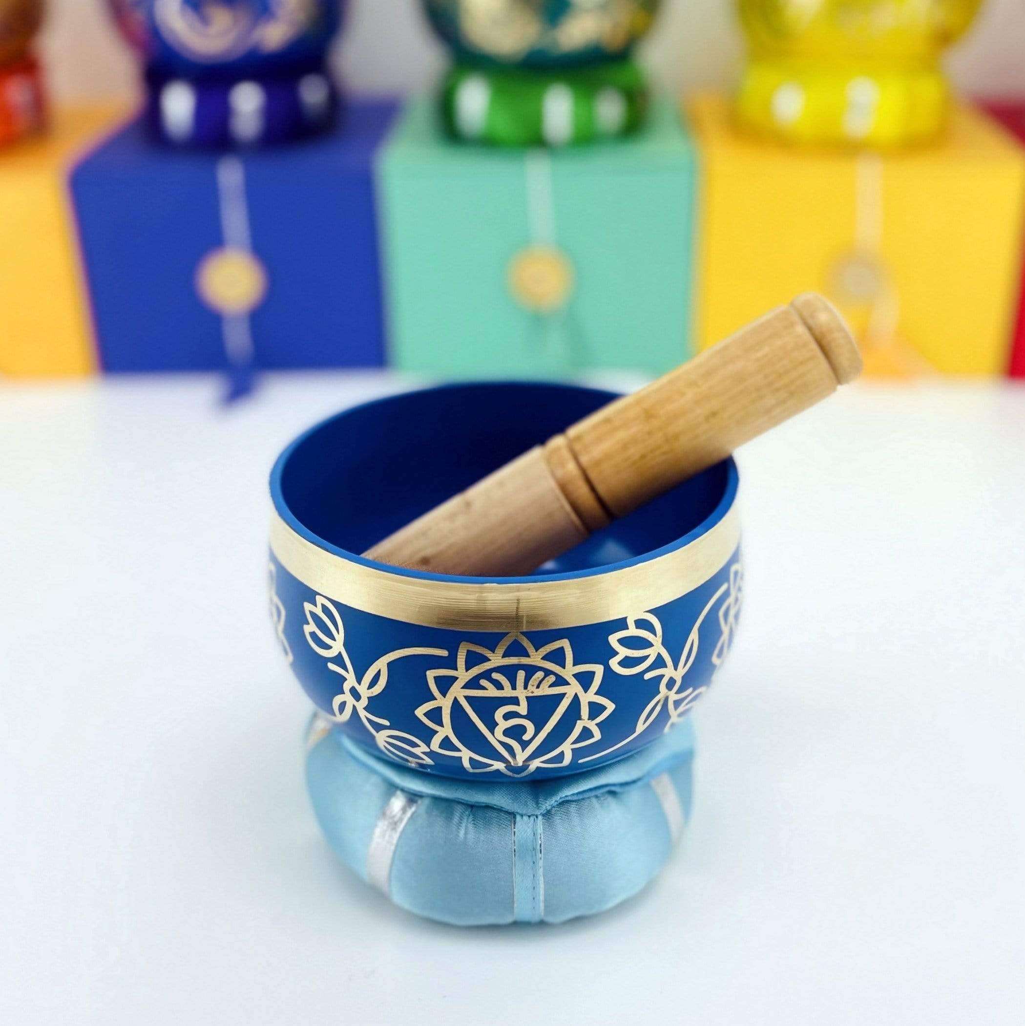 Rock Paradise - Wholesale Meditation Supplies - Brass Tibetan Singing Chakra Bowls - Choose Your Own5