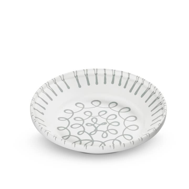 Ciotola a cerchio fiammata grigia (diametro 28 cm) per la vendita all'ingrosso da parte di Gmundner Keramik Handels GmbH