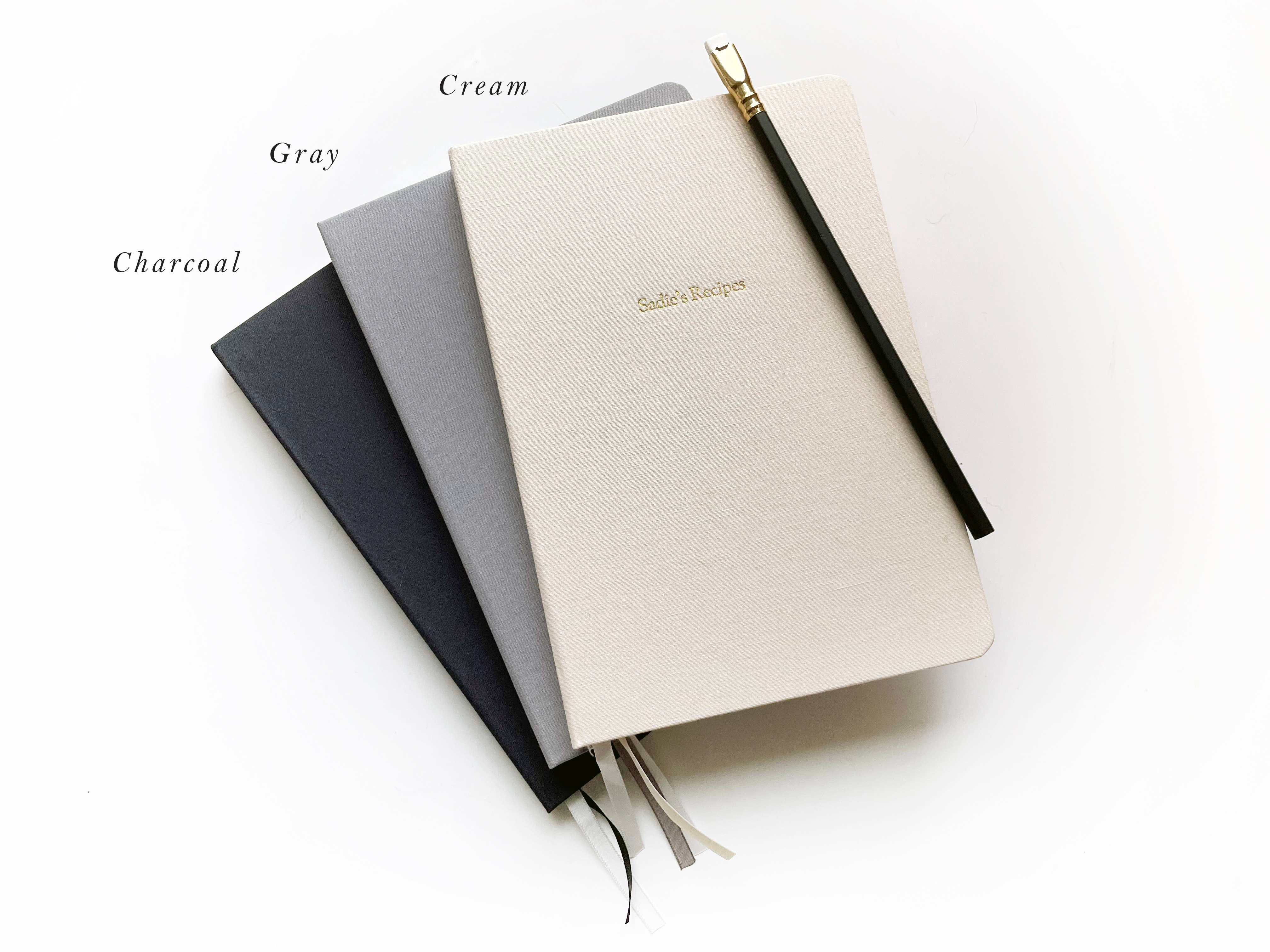 Studio Portmanteau - Wholesale Notebook - Custom Text Foil Embossed Linen Notebook | Neutral Tones13