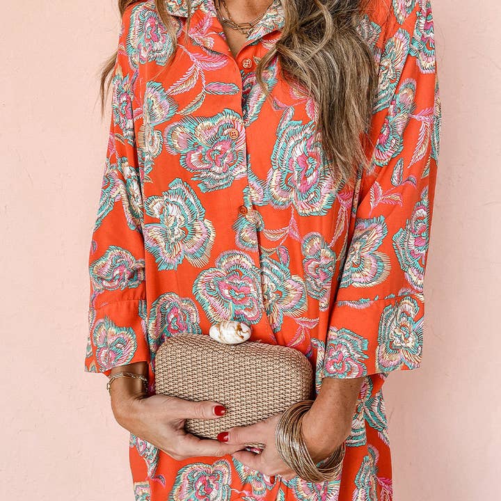 Floral Print Lapel Collar Loose Shirt Mini Dress and other Purchase Wholesale print on demand dress. Free Returns & Net 60 Terms on Faire trending on Faire.