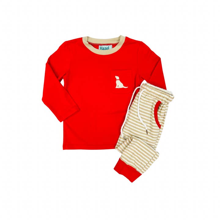 Ensemble de jogging brodé Hazel Blue Dog pour la vente par Hazel Blue Wholesale