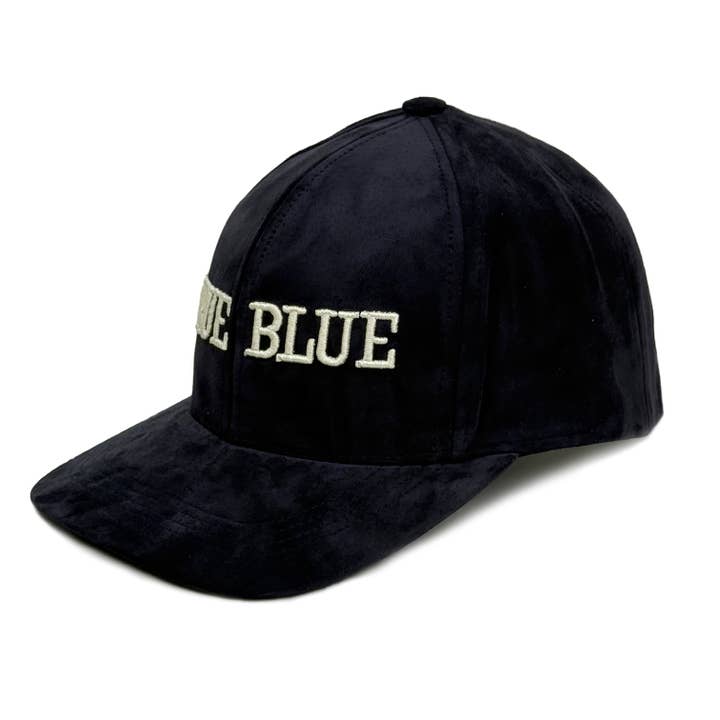 True Blue Suede Baseball Cap in Midnight for wholesale by Krystell Barraza