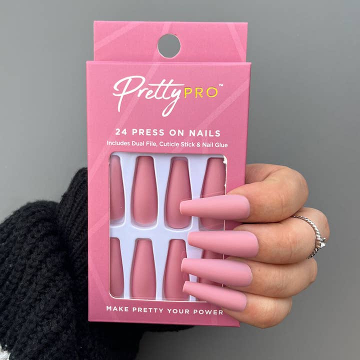 Pretty Pro - Wholesale Press-on/fake nails - Press On False Nails Peach To Their Own 24pcs1