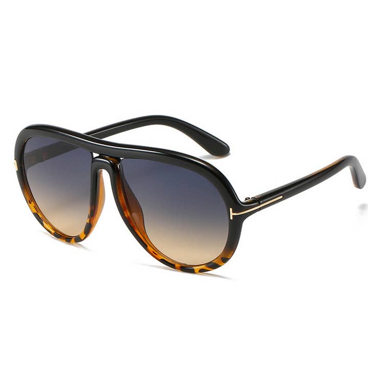 ACCITY - Wholesale Sunglasses - Women's - T-SHAPED SUNGLASSES RETRO LARGE FRAME SUNGLASSES_CWASG0257