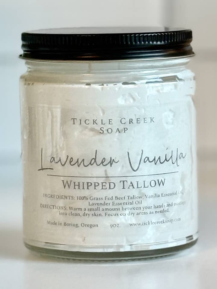 Geschlagener Talg Lavendel Vanille für den Großhandel von Tickle Creek Soap
