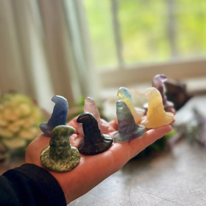 Mandala Gems - Wholesale Spiritual Stone/Crystal - Mixed Crystal Witches Hat – Witchy Crystal, Halloween Decor1