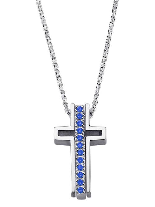 Necklace TRUTH - Sapphire for wholesale by Trinity Cross