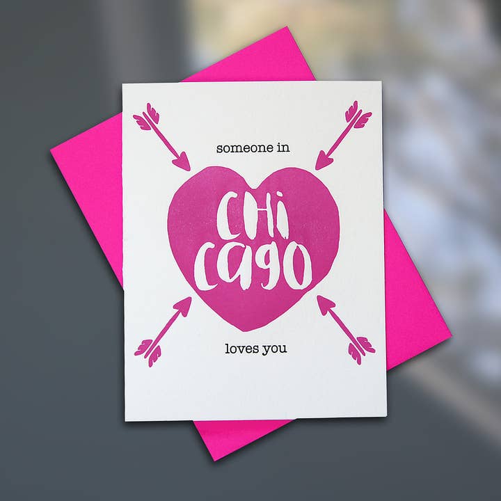 Quelqu'un à Chicago t'aime - Boîte de 6 pour la vente par Sky of Blue Cards