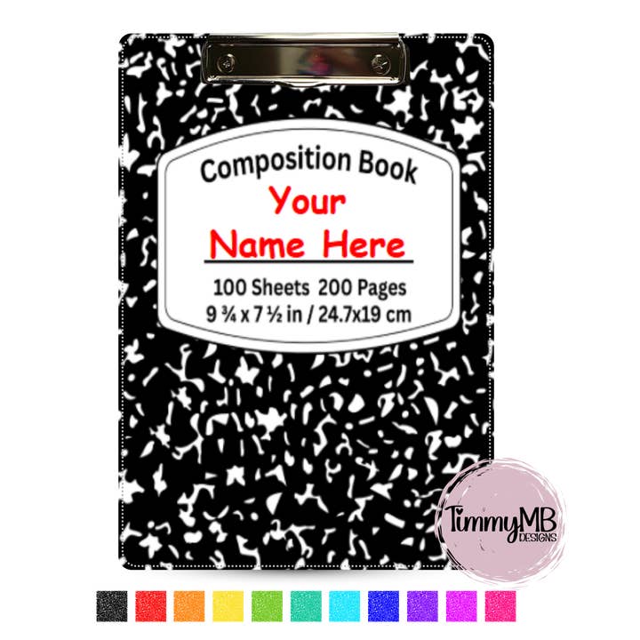 Cahier de composition : Uni - Presse-papiers personnalisé pour la vente par TimmyMB Designs