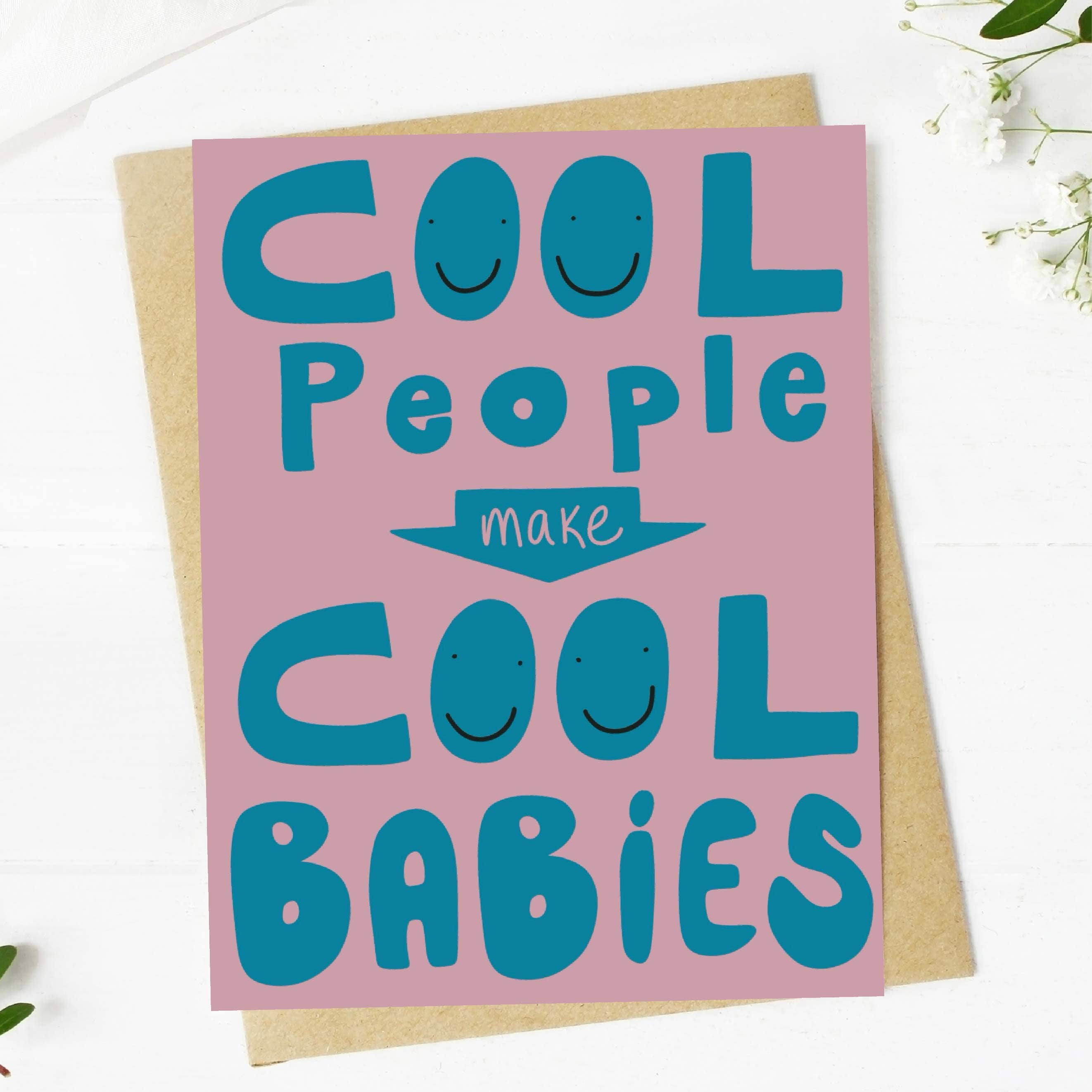 Big Moods - Wholesale Baby Card - "Cool People Make Cool Babies" New Parent Card3