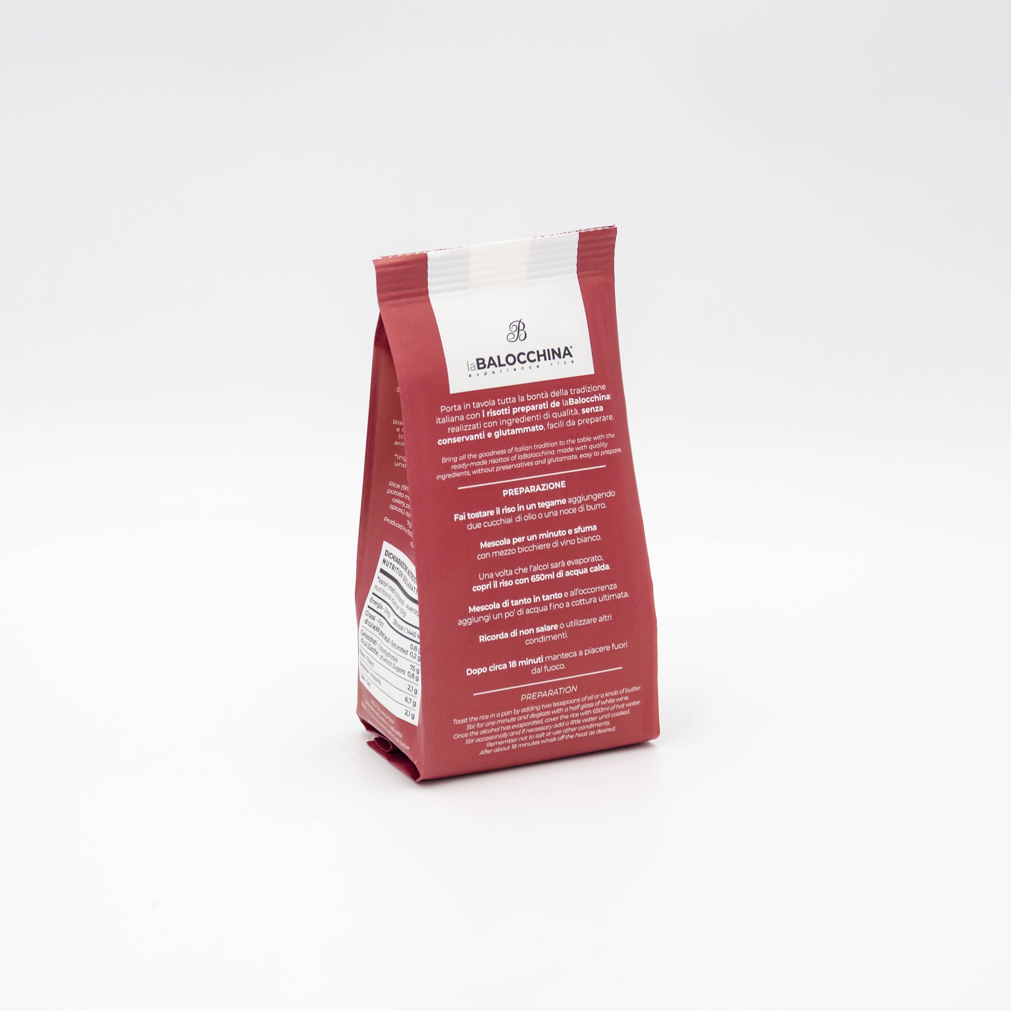 laBalocchina - Vente Riz pour risotto - Risotto au radicchio 215 g en papier recyclable3