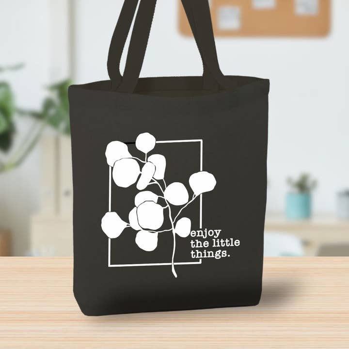 Enjoy The Little Things Tragetasche aus Segeltuch, personalisierbar für den Großhandel von Anna B. Shop