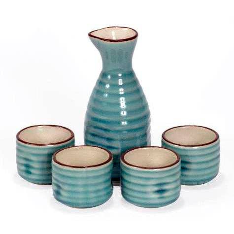 Sake Set - Blue for wholesale by The Incense Sampler Works