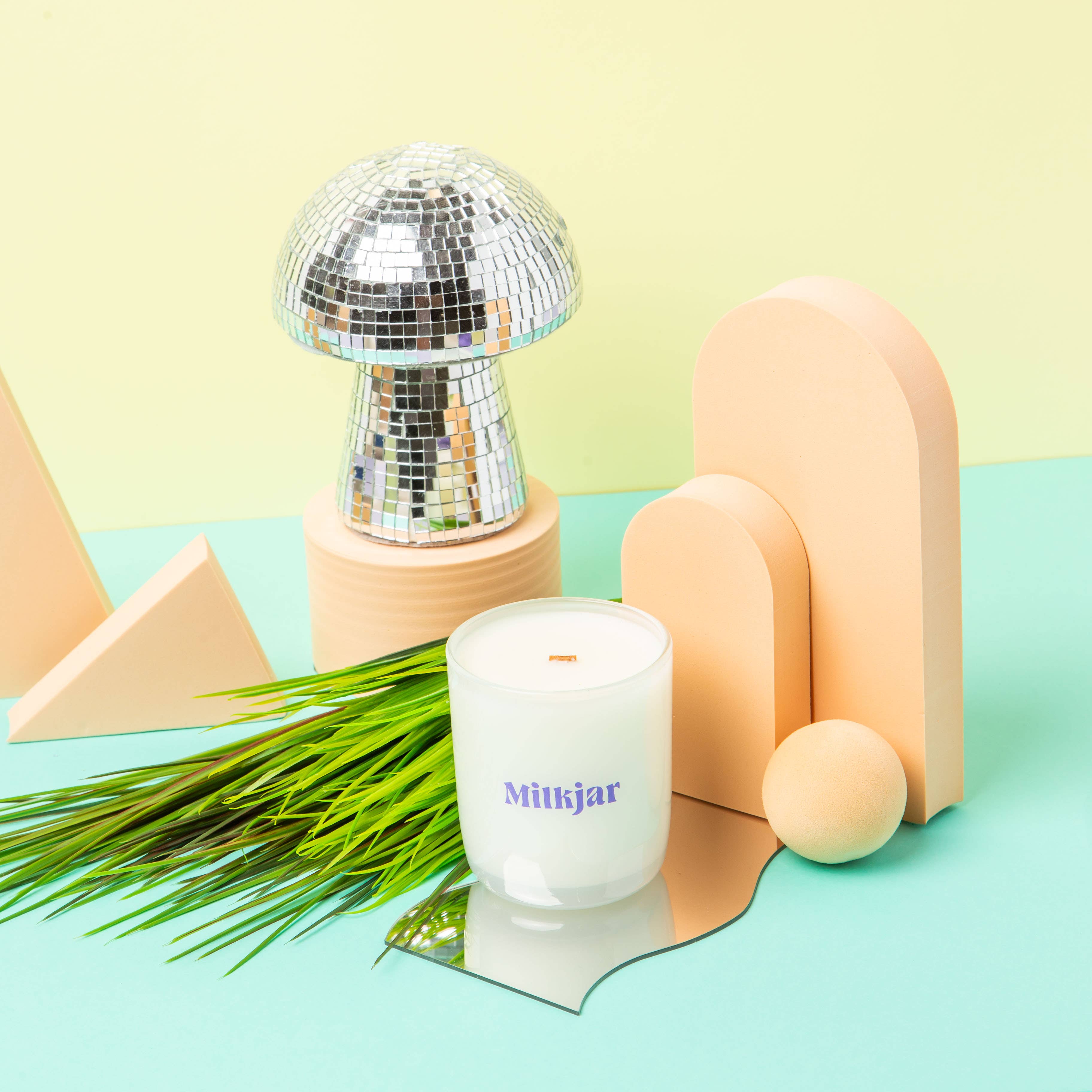 Milk Jar Candle Co. - Venta al por mayor Velas en tarros - Vela Bohemia de 8 onzas con citronela, lavanda y salvia, coco y soja8