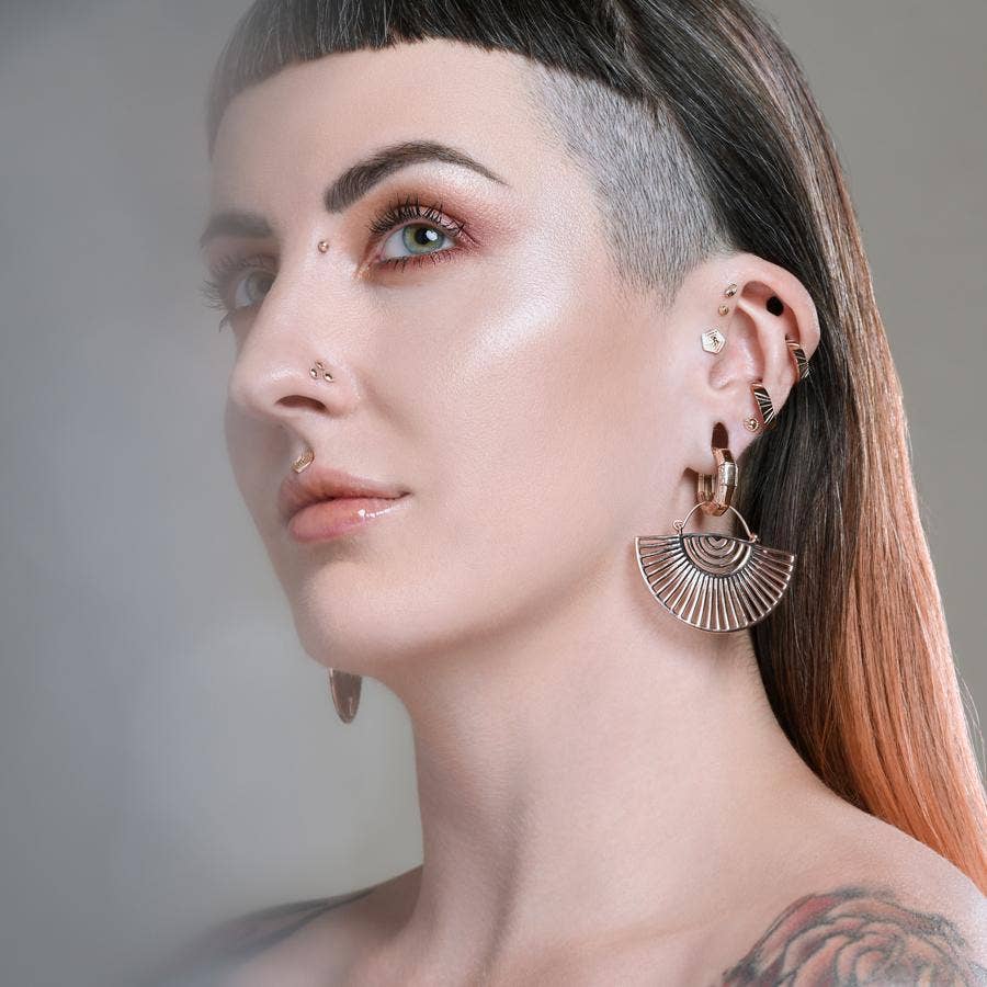 Tether Jewelry - Wholesale Dangle Earrings - Helios - Rose2