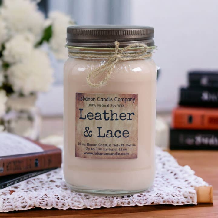 Lebanon Candle Company - Wholesale Jar/Filled Candle - Leather & Lace Candle4