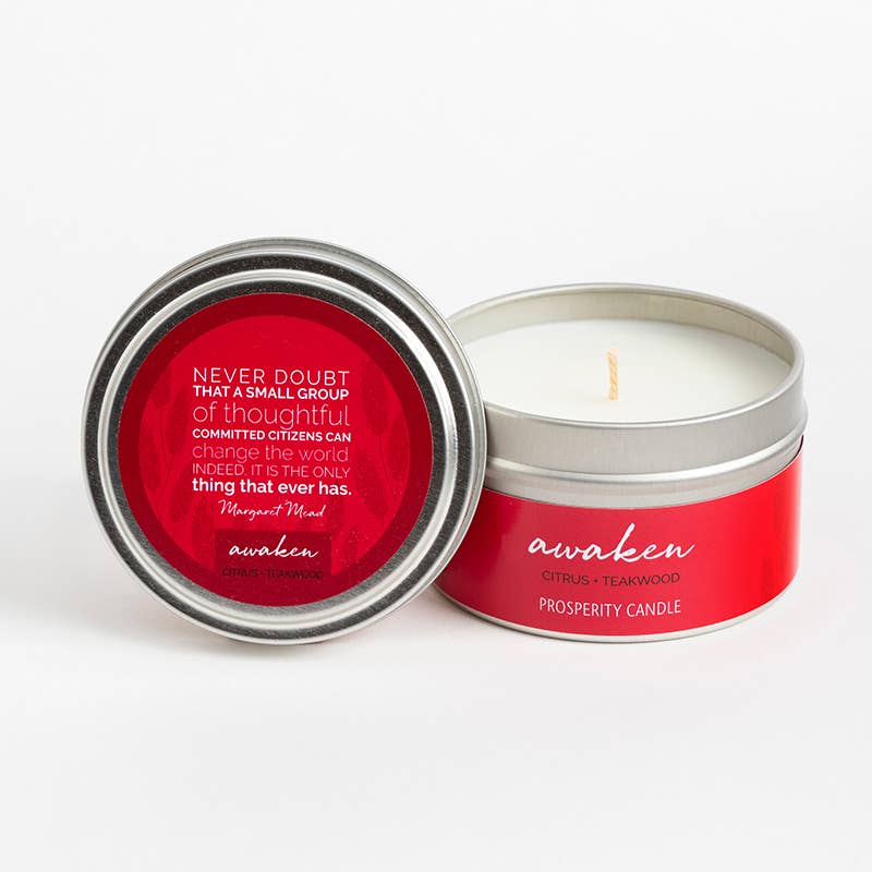 Prosperity Candle - Wholesale Travel Candles - Year of Inspiration 4oz Quote Candle Collection - Handmade12