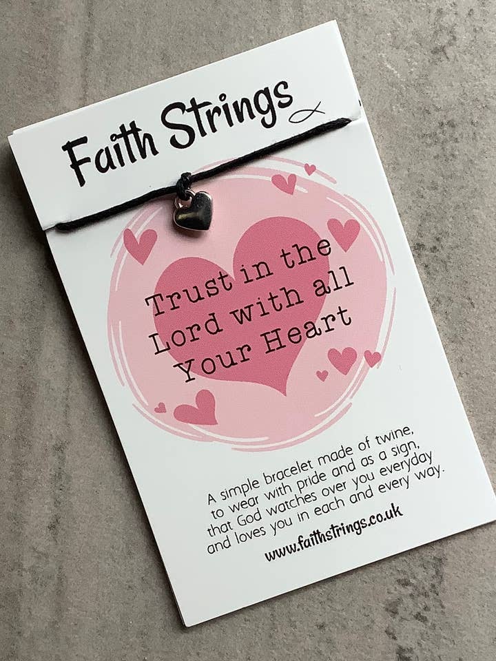 Heart Christian Gift Faith Strings Gift Wish Bracelet Lord for wholesale by Faithstrings