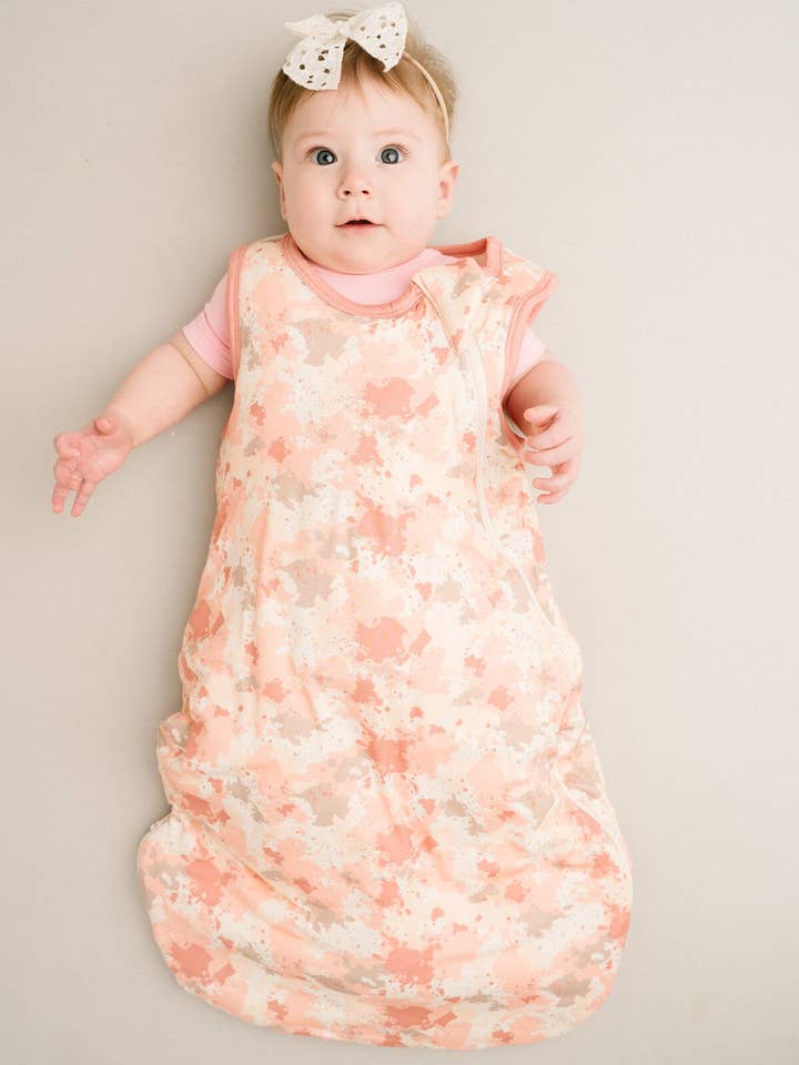 Pink Camo Bamboo Sleep Bag for wholesale by Little One Shop