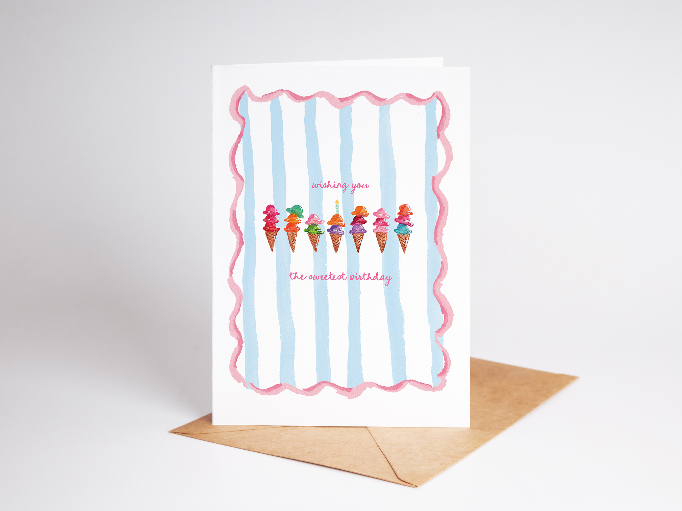 The Shelley Society - Wholesale Birthday Card - Sweetest Birthday Ice Cream Greeting Card2