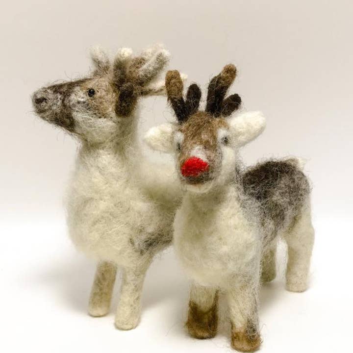Rendier naaldvilten kit magisch rendier voor wholesale door Black Dog & Ginger Cat