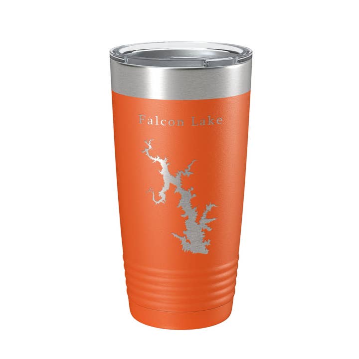 CarveBright - Wholesale Insulated Mug/Tumbler - Falcon Lake International Reservoir Lago Map Tumbler Travel Mug Insulated Laser Engraved Coffee Cup Texas 20 oz9