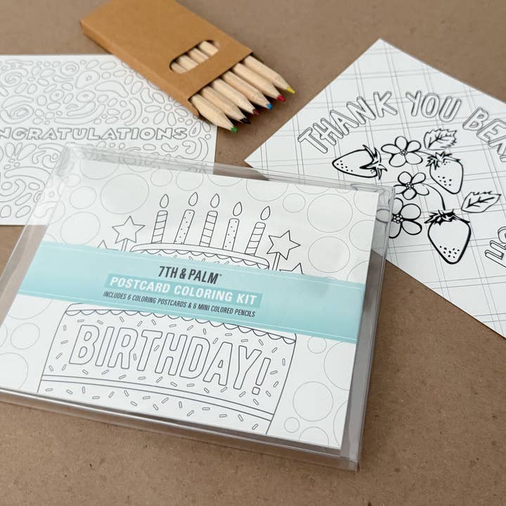 Fira Färgläggningsvykort Konstkit för wholesale av 7th & Palm