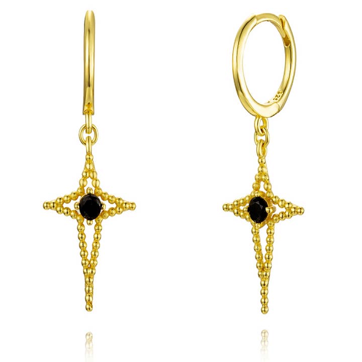 Brincos compridos/argola zircônia - cruz - zircônia por atacado de Buganto