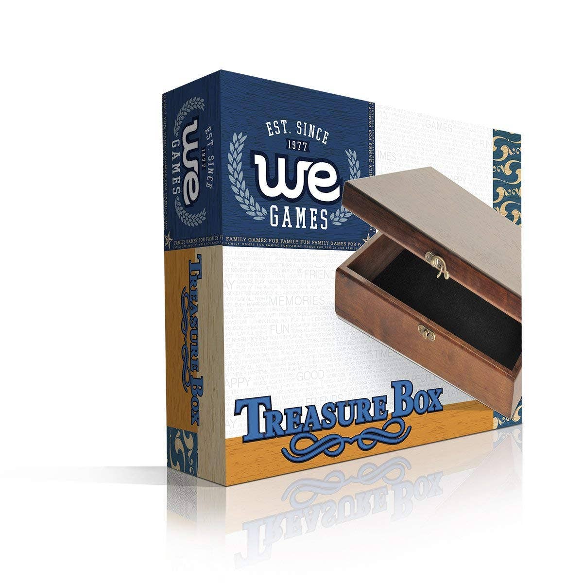 Wood Expressions - Wholesale Decorative Box - Old World Wooden Treasure Box with Brass Latch25