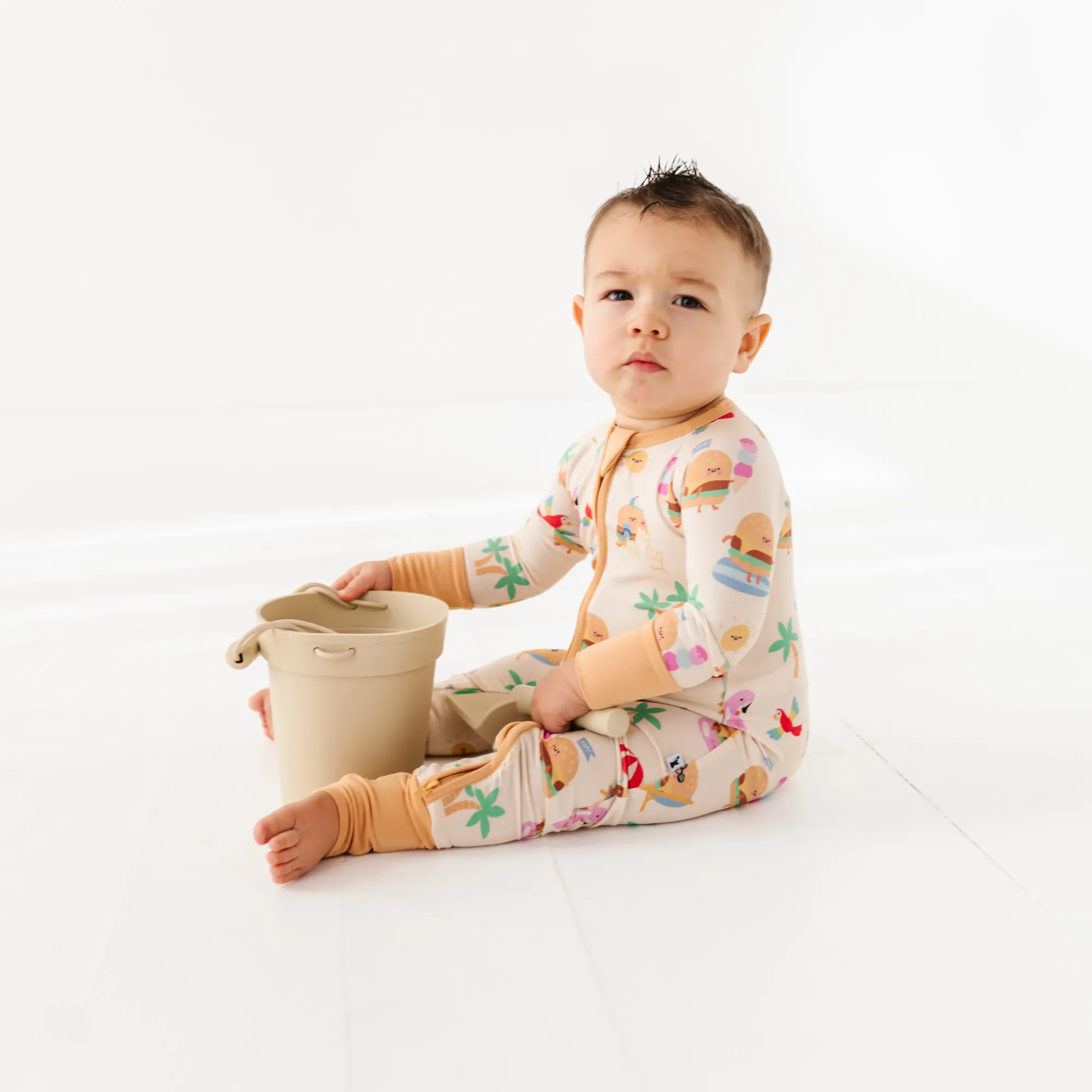 Kiki + Lulu - Vente Barboteuse – bébé - Grenouillères Convertibles Cheeseburger in Paradise7