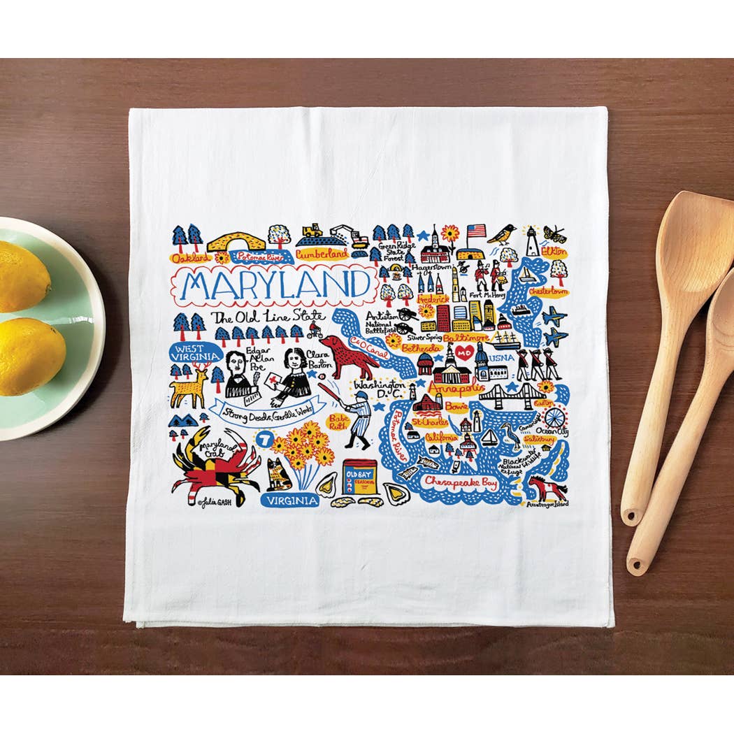 Allport Editions - Wholesale Tea Towel - Statescapes Towel Series - see all 29 States!11