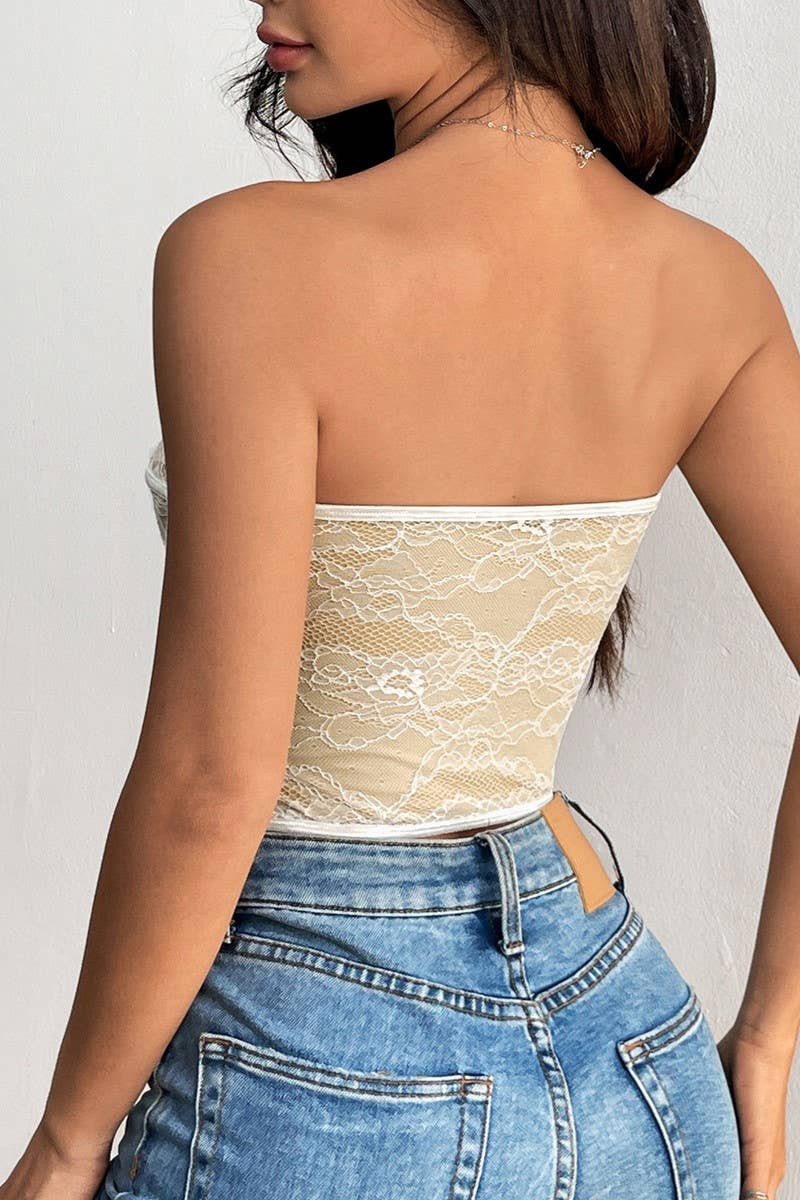 Rosa Clothing - Wholesale Corset - Women's - Rose Dance Valentine's Day Floral Lace Sexy Corset2