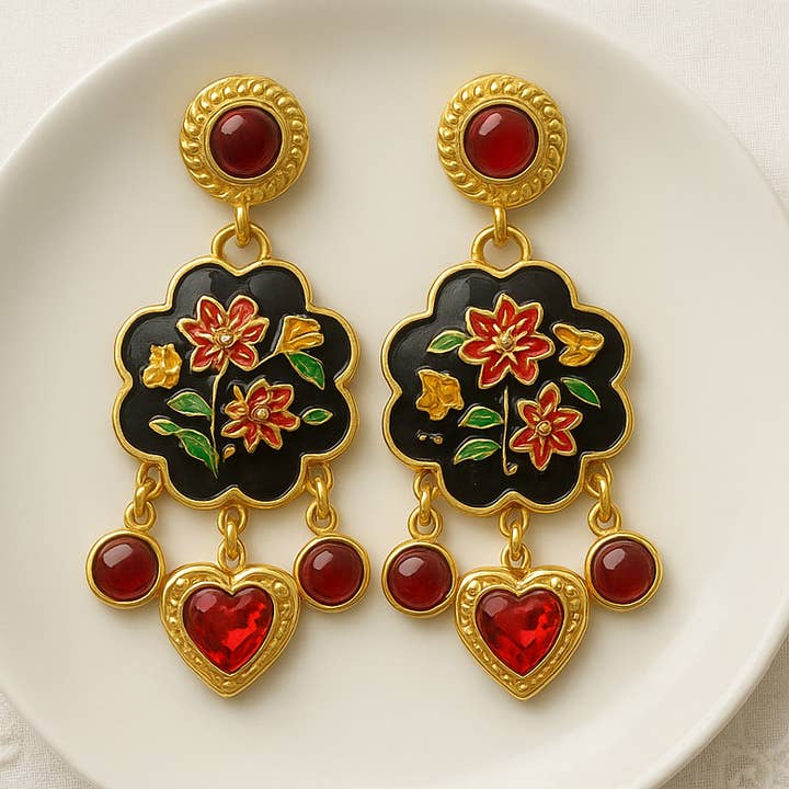 Wild & Free - Wholesale Dangle Earrings - Pendientes elegantes de estilo barroco0