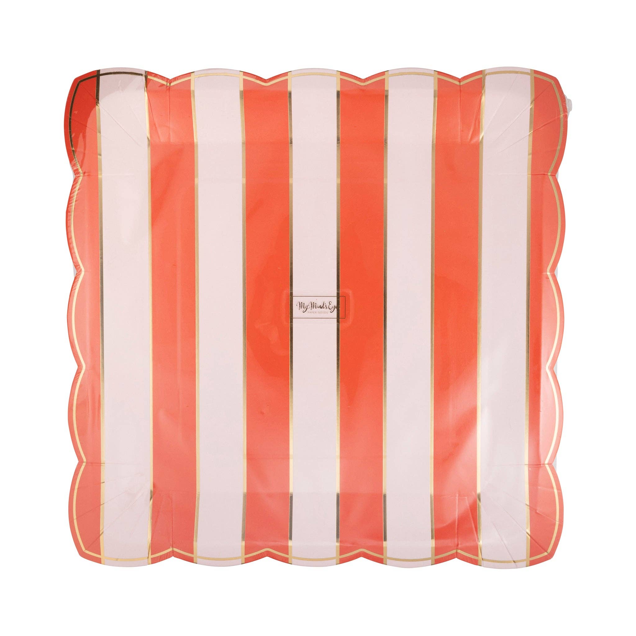 My Mind’s Eye - Wholesale Disposable Plate - BRD1141 - Love Birds Striped Plate2