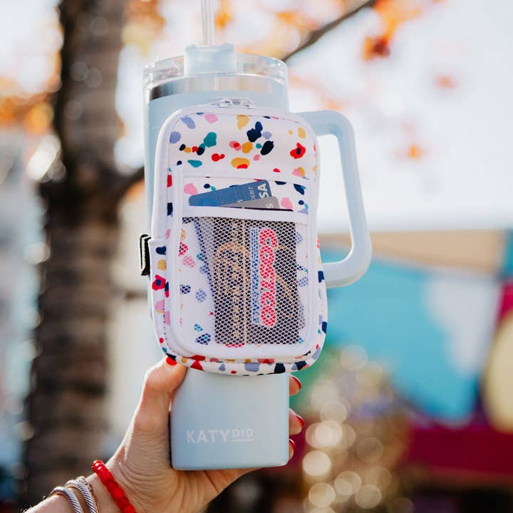 Confetti Print Tumbler ZIPPER POUCH for wholesale by Katydid