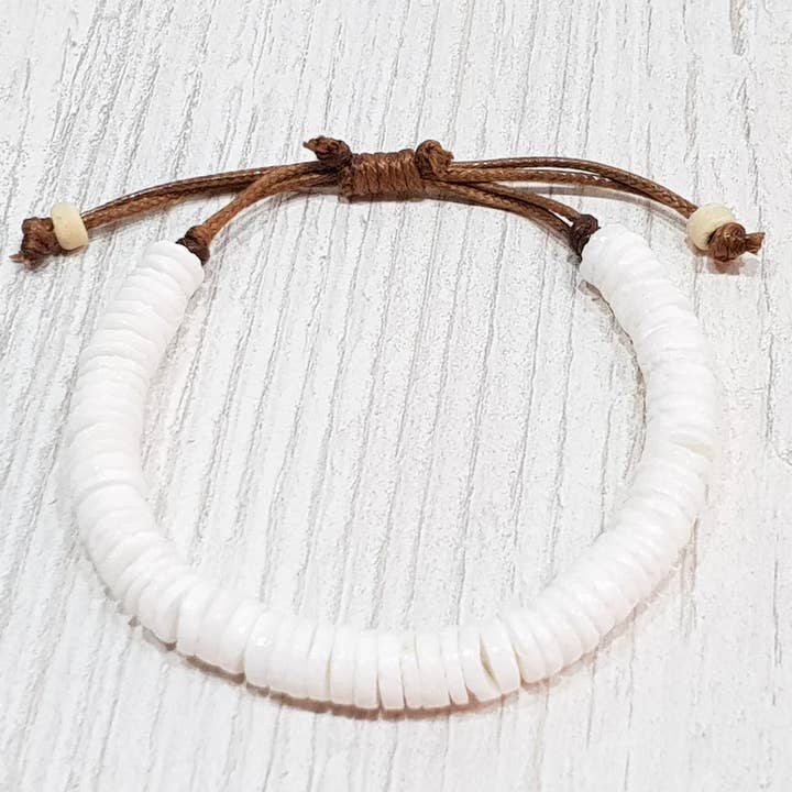 Bracelet coquillage 8mm / SG-0262 pour la vente par Gloria-Maris